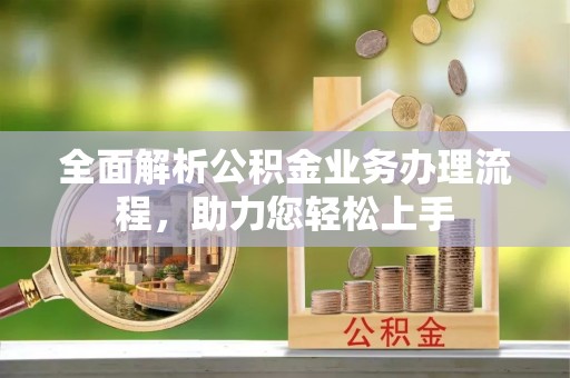 海丰全面解析公积金业务办理流程，助力您轻松上手